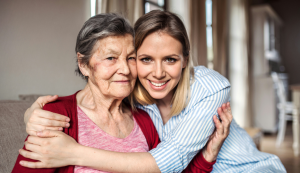 Carer with loved one